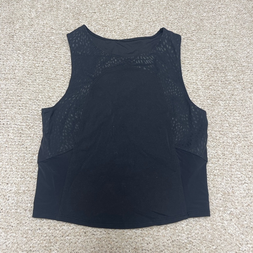Black Lululemon Tank with Rattlesnake Accent